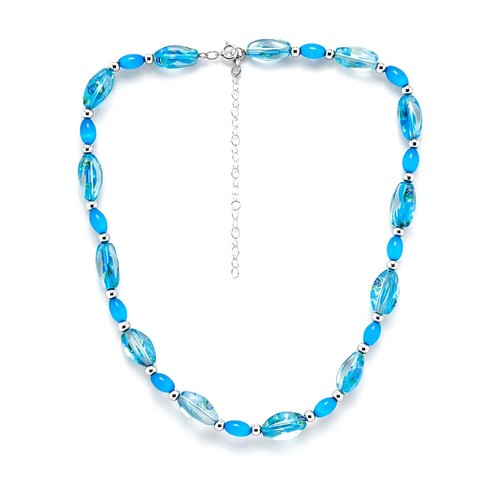 925 sterling silver blue glass - sterling,