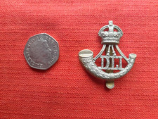 DURHAM Light Infantry DLI Rare Vintage Military Kings Crown Cap Badge Slider
