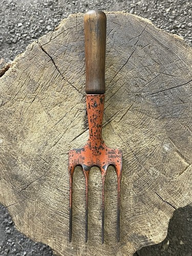 Vintage garden hand fork - garden,