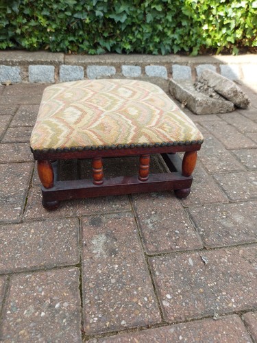 Antique georgian footstool - antique,