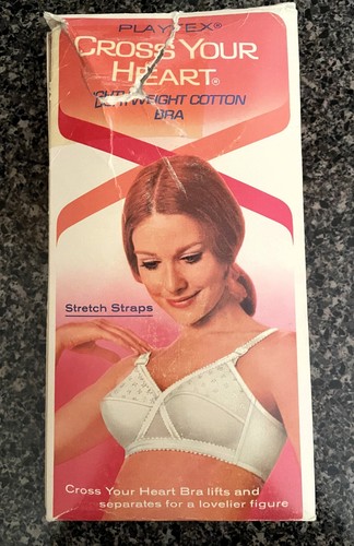 Vtg nos cotton playtex - cotton, cross