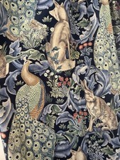 William Morris Forest Indigo Pair of Lined Curtains 137x223cm(54x88inches)