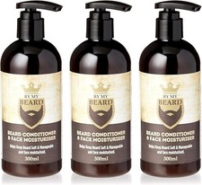 3 x By My Beard Conditioner & Face Moisturizer 300ml, Pack Of 3, Get an all-over
