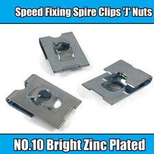 10x Spire Clips 'J' Nuts Speed