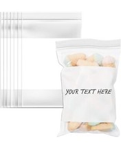 500/PCS White Block 8"x10" Clear Reclosable Seal Bag Plastic Zip Lock Bags 2Mil