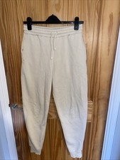 Zara beige cuffed joggers - beige,