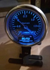 BLITZ BLM SERIES TURBO BOOST 2.0 BAR GAUGE CARBON BLACK 60MM 19320