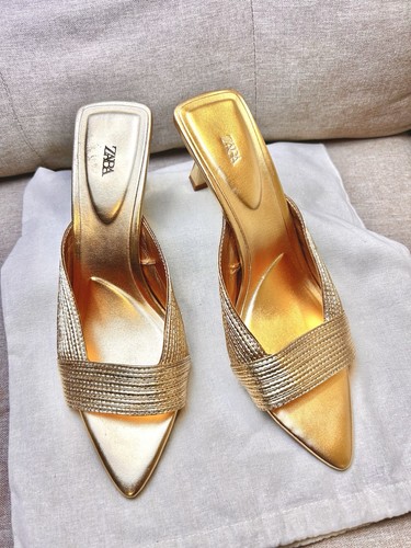 Zara gold high - zara, heels