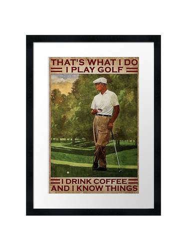 Old man play golf drink - golf, i