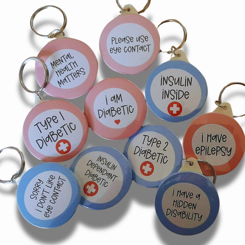 Hidden disability keyrings