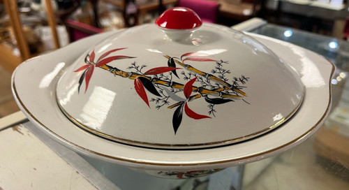 1950 bamboo design tureen by - bamboo,