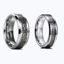 8mm Tungsten Celtic Mens
