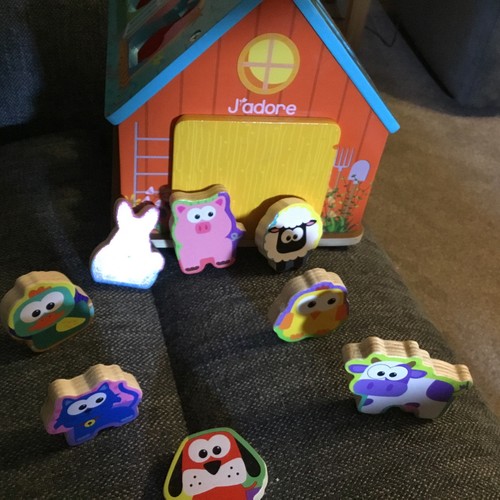 Wooden farmhouse shape - shape, sorter