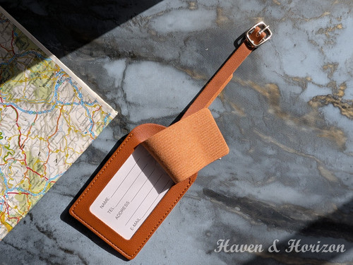 Leather luggage tags - x, pu