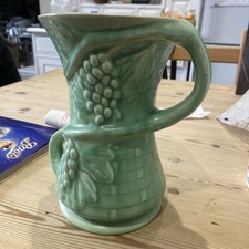 Delcroft Ware Vase Embossed Grapes Vine Style