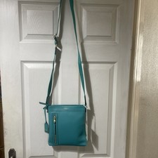 RADLEY Zippy Ocean Blue Leather Small Zip Top Crossbody Bag - New - RRP £199