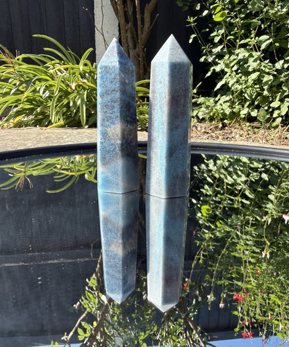 Pair blue aventurine - blue,