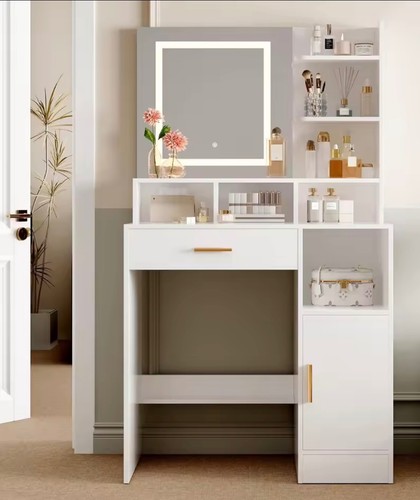 Led makeup vanity - makeup, table