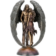 Forever Love Angel Lovers Gift Bronze Finish Statue Sculpture Home Décor