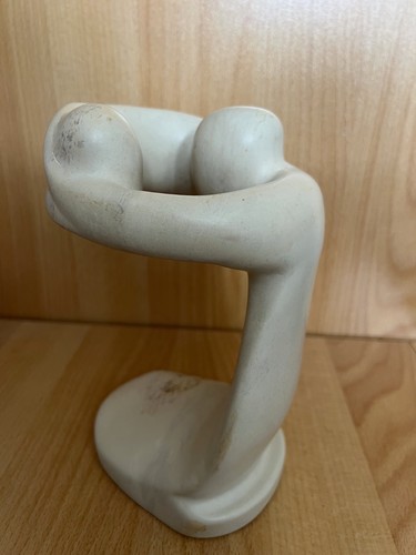 Mother child carved - &,