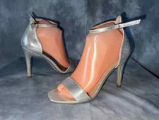 NEW LOOK Silver Heels Size 6