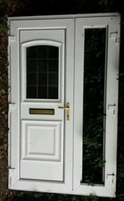 Exterior UPVC Double glazed French doors,  W 129.5cm X H 208cm, Repair spares 