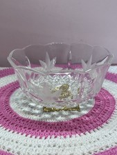 VINTAGE KILLARNEY CRYSTAL HAND CUT GLASS BOWL WITH 24 CARAT GOLD FINISHING