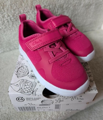 Clarks girls pink trainers - clarks,