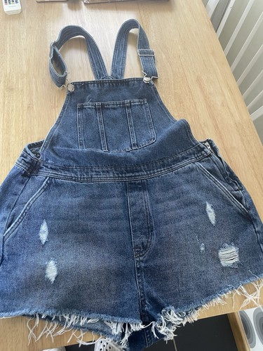 Ladies denim shorts dungarees - ladies,