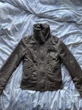 Womens Diesel Khaki Padded Moto Jacket Size Medium