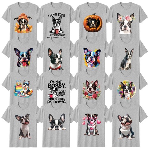 Watercolour dog shirt boston - watercolour,