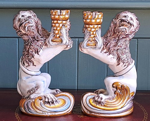 Pair antique emile galle - emile,