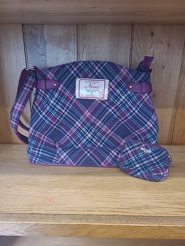 Purple and pink tartan - purple,