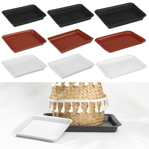 Square black plastic plant - square,