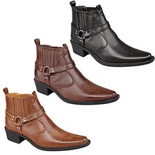 Mens Cowboy Biker Boots
