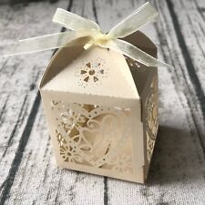 200x Ivory Gift Favour Boxes Wedding Bridal Party Reception Bomboniere-Loveheart