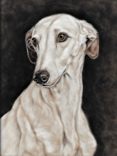 Lurcher picture Greyhound art