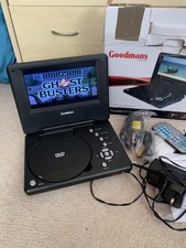 Goodmans 7" Inch Portable DVD Player ,car charger mainsand remote fully working 
