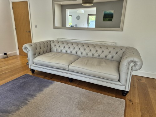 Large leather chesterfield - leather,