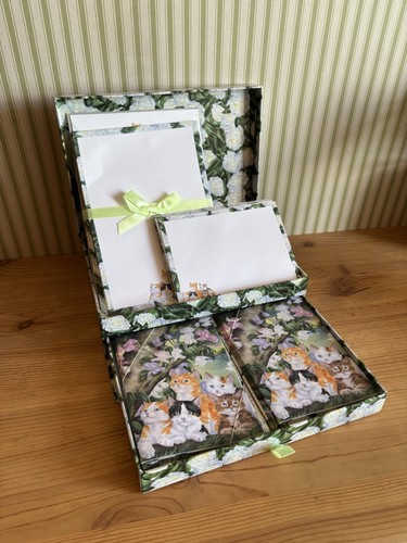 Vintage cat letter writing set - writing,