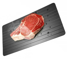 Aluminum Fast Safe Food Meat Defrosting Thawing Tray Plate Home Kitchen Gadget