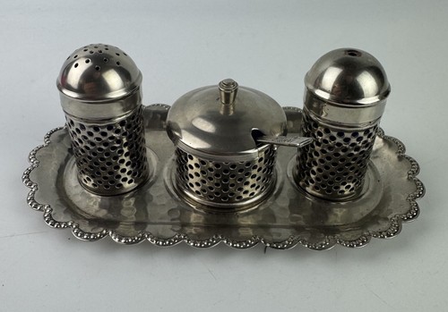 Vintage mustard pepper salt - mustard,