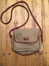 Vintage Tula By Radley Hessian + Leather Bag