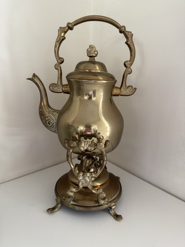 Vintage brass teapot - brass, with