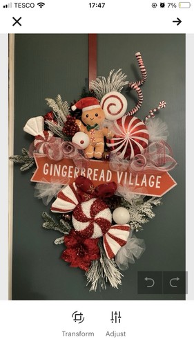 Festive gingerbread swag - gingerbread,