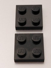 Lego plate 2x2 black