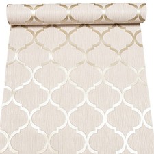 Cream Silver Geometric