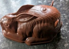 Vintage Retro Brown Plastic Bunny Rabbit Jelly Mold Blancmange Mould 1960s/ 70s