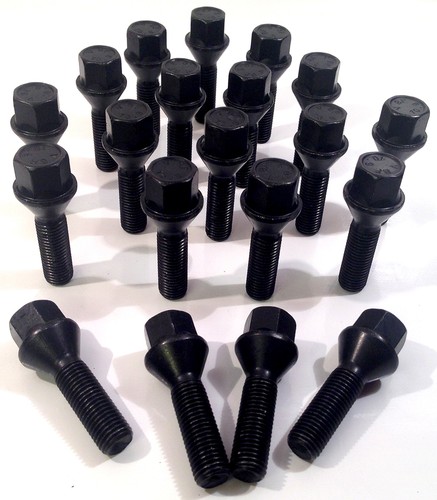 Black extended wheel bolts
