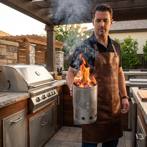 Heavy duty bbq chimney starter - heavy,
